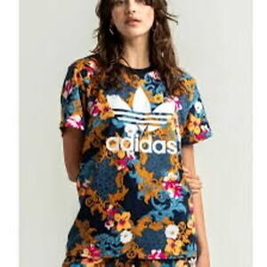 Adidas HER Studio London Baroque Floral Trefoil Tee Women’s M Streetwear Artsy